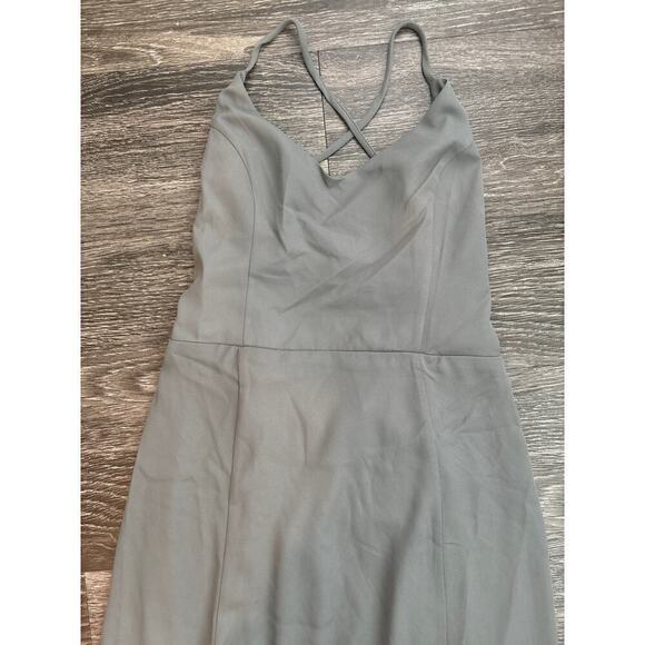 NWT Show Me Your Mumu Godshaw Goddess Gown Bridesmaid Dress Charcoal Size L - Picture 4 of 12